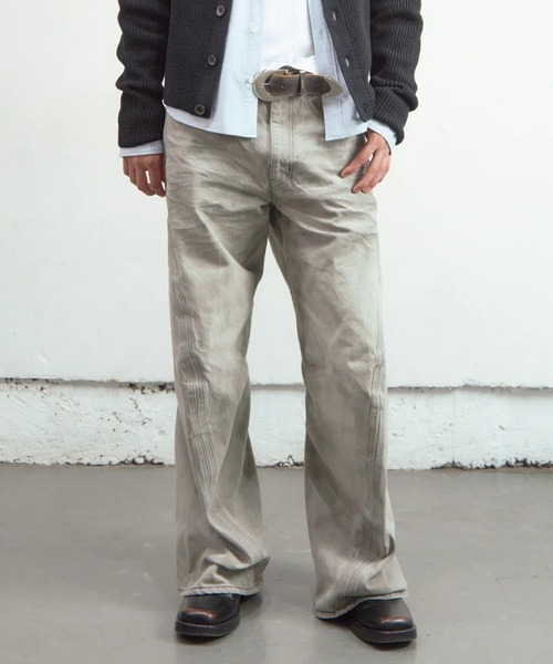 NVRFRGT】3D TWISTED WIDE LEG JEANS（デニムパンツ）｜NVRFRGT