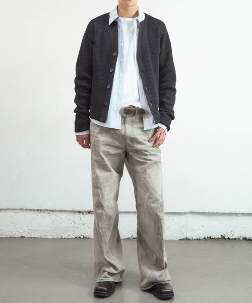 NVRFRGT(ネヴァーフォーゲット)の「【NVRFRGT】3D TWISTED WIDE LEG JEANS(デニムパンツ・メンズ・グレー・3/2/1)」の2枚目の写真