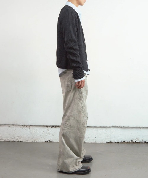 NVRFRGT(ネヴァーフォーゲット)の「【NVRFRGT】3D TWISTED WIDE LEG JEANS(デニムパンツ・メンズ・グレー・3/2/1)」の3枚目の写真