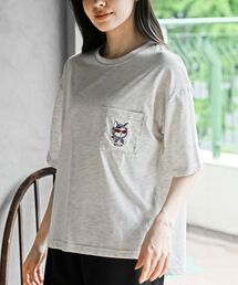 スカーフキャット刺繍ポケットT