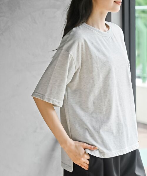 rps(アールピーエス)の「スカーフキャット刺繍ポケットT(Tシャツ/カットソー・レディース・チャコールグレー/オフホワイト/その他/オートミール・フリー)」の18枚目の写真