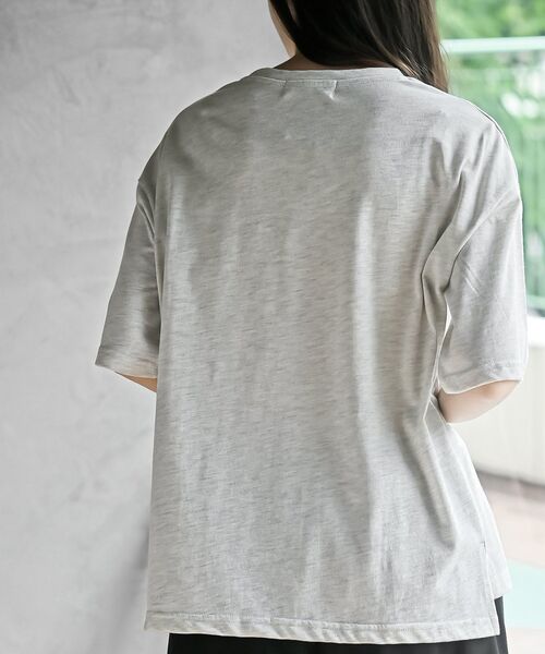 rps(アールピーエス)の「スカーフキャット刺繍ポケットT(Tシャツ/カットソー・レディース・チャコールグレー/オフホワイト/その他/オートミール・フリー)」の19枚目の写真