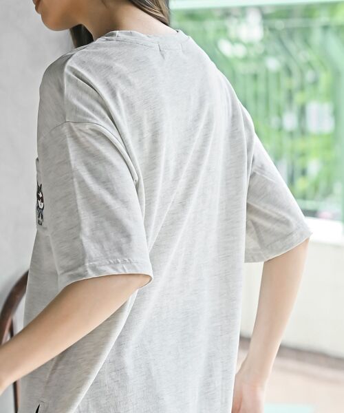 rps(アールピーエス)の「スカーフキャット刺繍ポケットT(Tシャツ/カットソー・レディース・チャコールグレー/オフホワイト/その他/オートミール・フリー)」の20枚目の写真