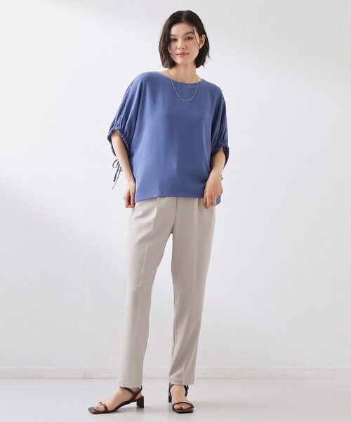 THE SHOP TK (ザ ショップ ティーケー )の「麻調イージーテーパードパンツ(その他パンツ・レディース・ブラック/ナチュラル・12/13)」の9枚目の写真