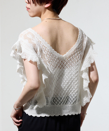 IENA | 《一部店舗限定》クロシェニット Vネックレイヤードベスト(ベスト)