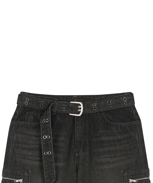LUVISTRUE(ラヴイズトゥルー)の「SY POCKET BELT PANTS(BLACK)(デニムパンツ・レディース・その他・SMALL)」の4枚目の写真