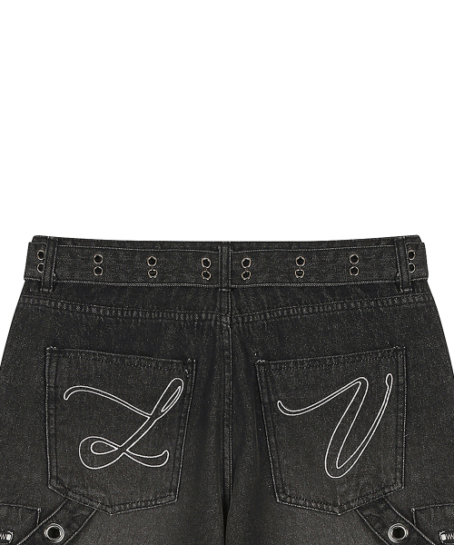 LUVISTRUE(ラヴイズトゥルー)の「SY POCKET BELT PANTS(BLACK)(デニムパンツ・レディース・その他・SMALL)」の6枚目の写真