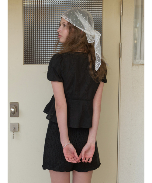 RE_L(リエル)の「Feria cotton v blouse (black)(シャツ/ブラウス・レディース・その他・SMALL/MEDIUM)」の6枚目の写真