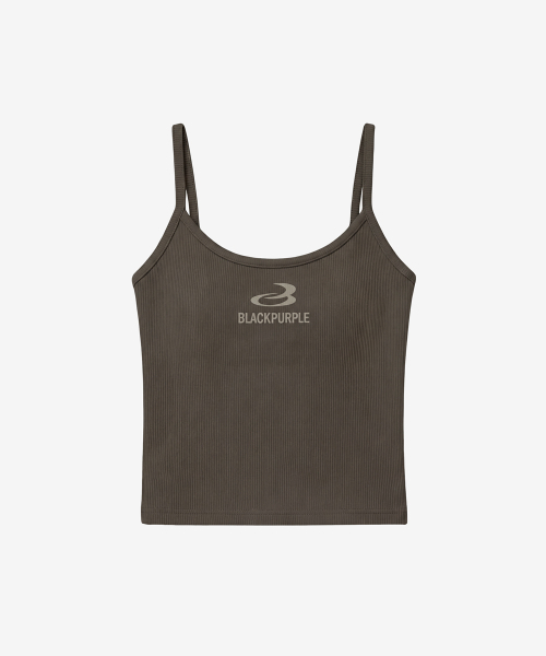 BLACKPURPLE(ブラックパープル)の「バックレスリブスリーブレス_チャコール(Tシャツ/カットソー・レディース・チャコール・FREE)」の3枚目の写真