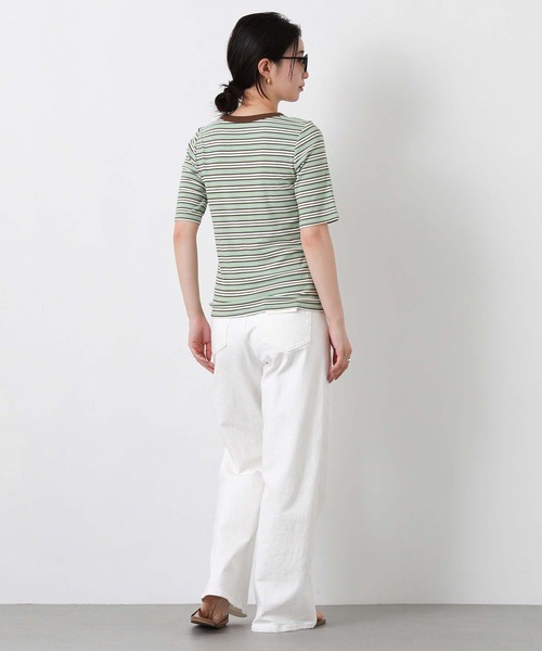 Gready Brilliant(グレディブリリアン)の「マルチボーダークルーネックカットソー(Tシャツ/カットソー・レディース・グリーン系/ブラウン系・38)」の14枚目の写真