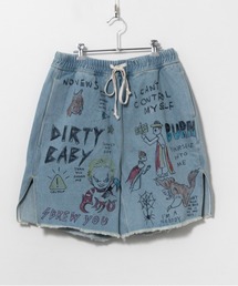 ROYAL FLASH | guernika/ゲルニカ/All painted denim short pants(デニムパンツ)
