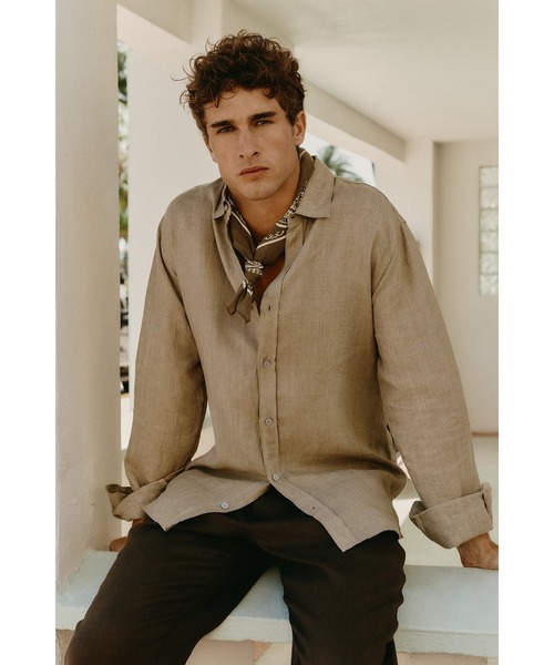 Intimissimi(インティミッシミ)の「100% Linen Shirt(シャツ/ブラウス・メンズ・ホワイト/ライトベージュ/ライトブルー・XL/M/L)」の14枚目の写真