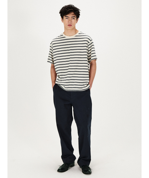 SHIRTER(シャーター)の「FINE STRIPE T-SHIRT (IVORY)(Tシャツ/カットソー・メンズ・その他・SMALL/MEDIUM/LARGE)」の4枚目の写真