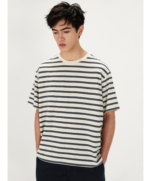 SHIRTER(シャーター)の「FINE STRIPE T-SHIRT (IVORY)(Tシャツ/カットソー・メンズ・その他・SMALL/MEDIUM/LARGE)」の5枚目の写真