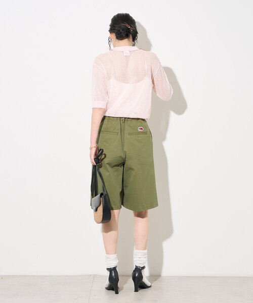 FREAK'S STORE(フリークスストア)の「FRUIT OF THE LOOM × FREAK'S STORE/フルーツオブザルーム 別注 透かし編みポロニット/サマーニット(ニット/セーター・レディース・ネイビー/オフホワイト/ピンク・フリ-)」の8枚目の写真