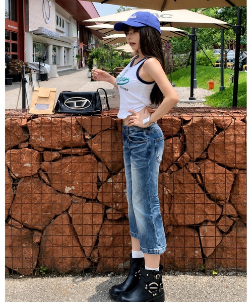 inst.ALL(インストール)の「ウォッシュデニムカプリパンツ(デニムパンツ・レディース・ブルー・S/M/L/LL)」の19枚目の写真