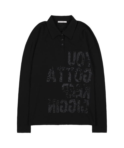 FANCY CLUB(ファンシークラブ)の「バッククロスオーバーサイズカラーTシャツ (ブラック) F25ZB021(ポロシャツ・レディース・その他・ONE SIZE)」の4枚目の写真