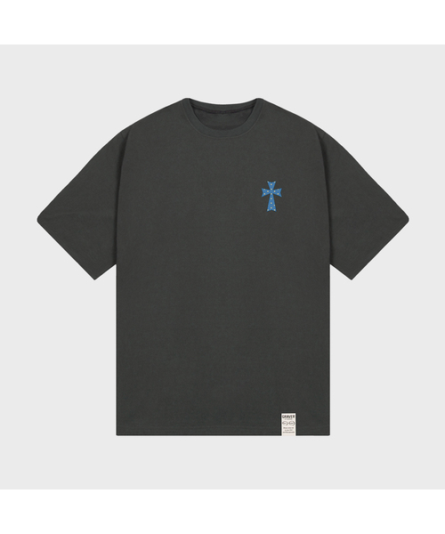 GRAVER（グレーバー）の「[ユニセックス]スモールDOTCROSS半袖Tシャツ_3カラー（Tシャツ/カットソー・レディース・ブラック/チャコールグレー/ホワイト・LARGE/MEDIUM/SMALL）」の3枚目の写真