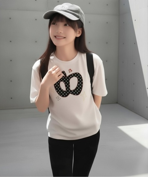 center i(センターアイ)の「ドットアップルプリントTシャツ(Tシャツ/カットソー・レディース・ホワイト・FREE)」の5枚目の写真