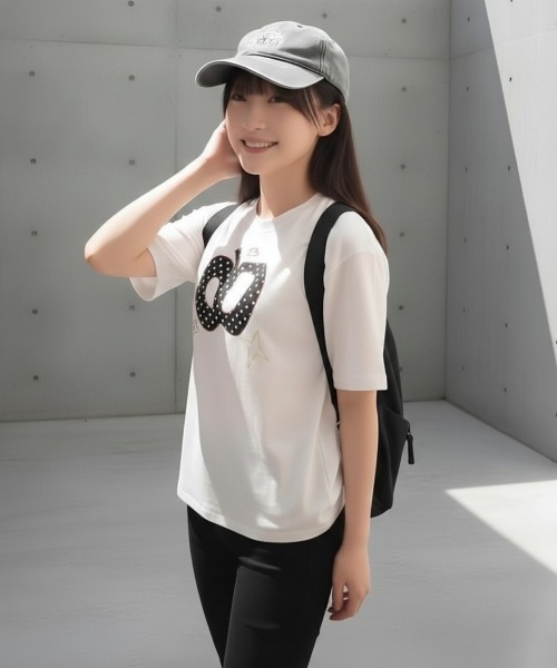 center i(センターアイ)の「ドットアップルプリントTシャツ(Tシャツ/カットソー・レディース・ホワイト・FREE)」の6枚目の写真