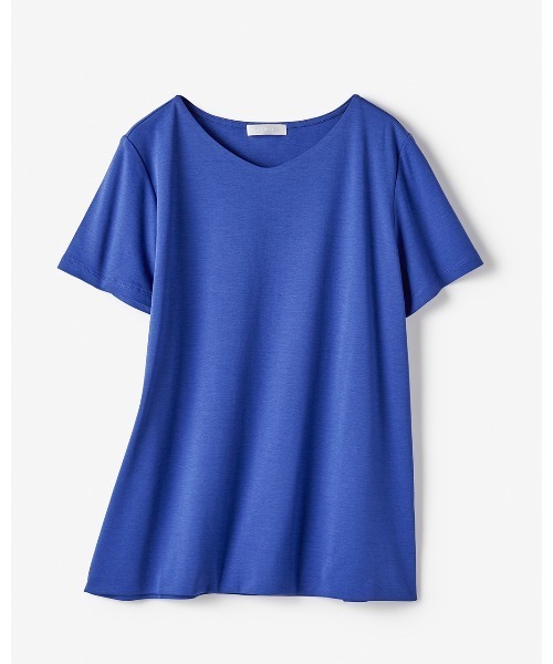 DoCLASSE( ドゥクラッセ)の「【浅Vネック・半袖/スーピマ・DoT】(Tシャツ/カットソー・レディース・グリーン/ブラック/ライトグレー/ダークネイビー/ホワイト・L/M/LL)」の18枚目の写真
