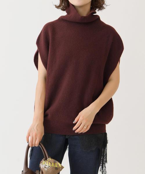 Spick & Span(スピックアンドスパン)の「《新色有り / 追加》オフタートルニットベスト(ベスト・レディース・チャコールグレー/ベージュ/ボルドー・FREE)」の21枚目の写真