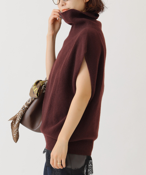 Spick & Span(スピックアンドスパン)の「《新色有り / 追加》オフタートルニットベスト(ベスト・レディース・チャコールグレー/ベージュ/ボルドー・FREE)」の22枚目の写真