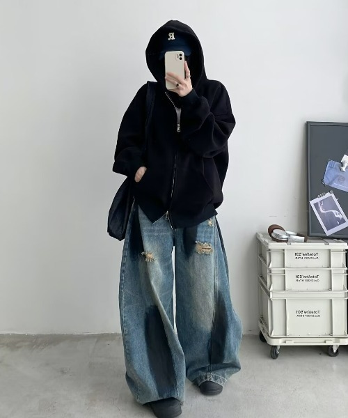 REBALANCE(リバランス)の「ワイドデニムパンツ(デニムパンツ・レディース・A・MEDIUM/LARGE/X-LARGE)」の8枚目の写真