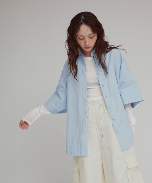 W:Huku(フーク)の「リバーシブルロングスリーブTシャツ / Reversible Long-Sleeve T-Shirt(Tシャツ/カットソー・レディース・ブラック/オフホワイト/ブルー系その他/イエロー系その他/ベージュ・FREE)」の22枚目の写真