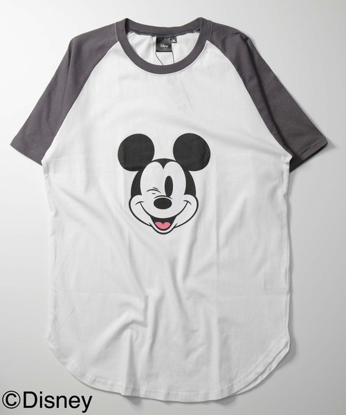 Disney(ディズニー)の「【Disney/MICKEY MOUSE 】ミッキー ラグラン ちょいBIG T(Tシャツ/カットソー・メンズ・ホワイト×ブラック/ホワイト×グレー/グレー系その他/ベージュ系その他/ホワイト×ネイビー/ベージュ×ブラック/ホワイト系/グレー系・M/L/XL)」の14枚目の写真
