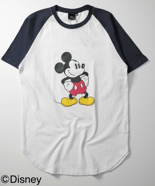 Disney(ディズニー)の「【Disney/MICKEY MOUSE 】ミッキー ラグラン ちょいBIG T(Tシャツ/カットソー・メンズ・ホワイト×ブラック/ホワイト×グレー/グレー系その他/ベージュ系その他/ホワイト×ネイビー/ベージュ×ブラック/ホワイト系/グレー系・M/L/XL)」の15枚目の写真