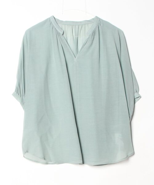 MICO COULIER(ミコクリエ)の「ナチュラルシースルードライシャツ(シャツ/ブラウス・レディース・ライトグリーン/オリーブ/ブルー/ラベンダー/オレンジ・38)」の3枚目の写真