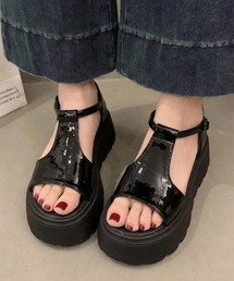 アンクルストラップコンフォート厚底サンダル