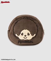 Mac-House（マックハウス）の「【Monchhichi/モンチッチ】 ふわふわ刺繍 ネックストラップポーチ（ポーチ）」