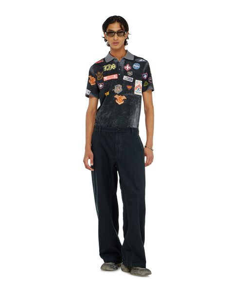 DIESEL（ディーゼル）の「メンズ ポロシャツ T-REJUST-PATCHES（ポロシャツ・メンズ・グレー系その他・X-LARGE/LARGE/MEDIUM/SMALL）」の2枚目の写真