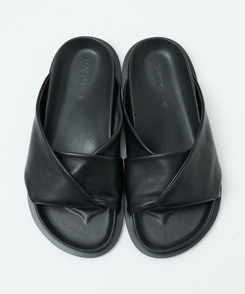waa.(ワー)の「【Waa .studios / ワースタジオ】XEP SANDALS / XEP サンダル / レザーサンダル / クロスデザイン(サンダル・メンズ・ブラック・42/43/41)」の14枚目の写真