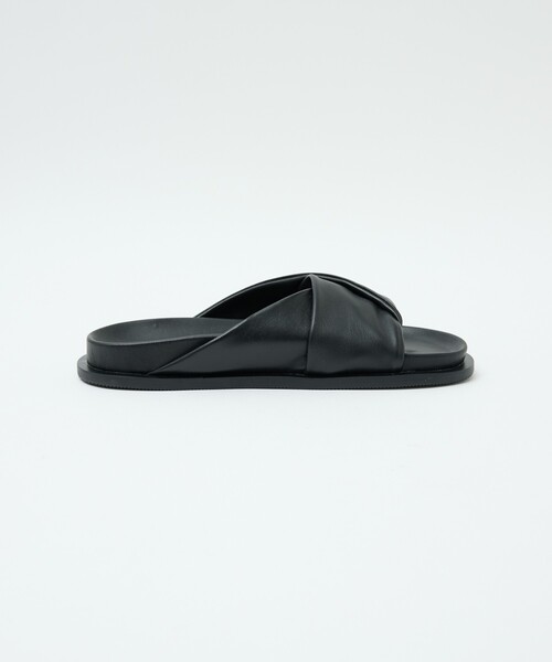 waa.(ワー)の「【Waa .studios / ワースタジオ】XEP SANDALS / XEP サンダル / レザーサンダル / クロスデザイン(サンダル・メンズ・ブラック・42/43/41)」の4枚目の写真