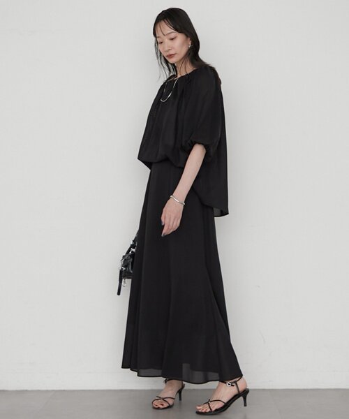 LOUNGEDRESS(ラウンジドレス)の「《セットアップ可》【JAPAN MADE】カラミメッシュオフショルプルオーバー(シャツ/ブラウス・レディース・ブラック/オフホワイト/ブラウン・FREE)」の15枚目の写真
