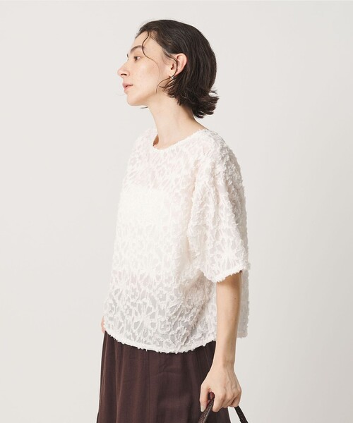 BEAUTY&YOUTH UNITED ARROWS（ビューティーアンドユースユナイテッドアローズ）の「【WEB限定】シアージャガード 2WAYブラウス ウォッシャブル（シャツ/ブラウス・レディース・ブラック/オフホワイト/ピンク・FREE）」の9枚目の写真