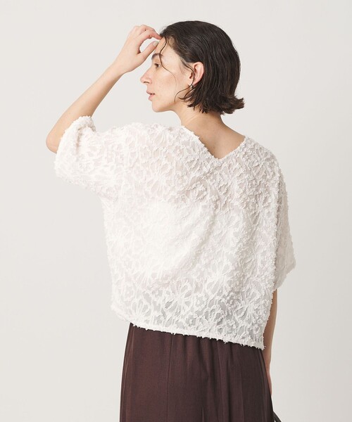 BEAUTY&YOUTH UNITED ARROWS（ビューティーアンドユースユナイテッドアローズ）の「【WEB限定】シアージャガード 2WAYブラウス ウォッシャブル（シャツ/ブラウス・レディース・ブラック/オフホワイト/ピンク・FREE）」の10枚目の写真