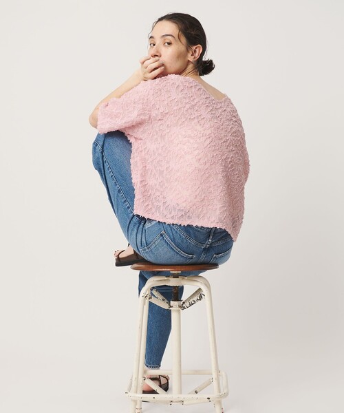 BEAUTY&YOUTH UNITED ARROWS（ビューティーアンドユースユナイテッドアローズ）の「【WEB限定】シアージャガード 2WAYブラウス ウォッシャブル（シャツ/ブラウス・レディース・ブラック/オフホワイト/ピンク・FREE）」の14枚目の写真