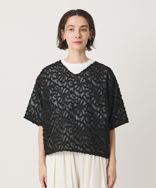 BEAUTY&YOUTH UNITED ARROWS（ビューティーアンドユースユナイテッドアローズ）の「【WEB限定】シアージャガード 2WAYブラウス ウォッシャブル（シャツ/ブラウス・レディース・ブラック/オフホワイト/ピンク・FREE）」の18枚目の写真