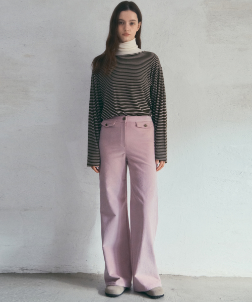 OURNOSTALGIA(アワー ノスタルジア)の「Twin Flap Corduroy Pants_Vintage Pink(O25-PT15)(その他パンツ・レディース・ピンク・MEDIUM/SMALL)」の3枚目の写真