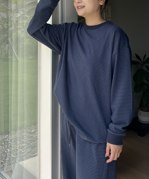 JOURNAL STANDARD(ジャーナルスタンダード)の「【oaedit】 ボーダープルオーバー(Tシャツ/カットソー・レディース・ワイン/ダークブルー/チョコ・FREE)」の17枚目の写真