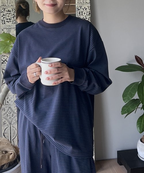 JOURNAL STANDARD(ジャーナルスタンダード)の「【oaedit】 ボーダープルオーバー(Tシャツ/カットソー・レディース・ワイン/ダークブルー/チョコ・FREE)」の18枚目の写真