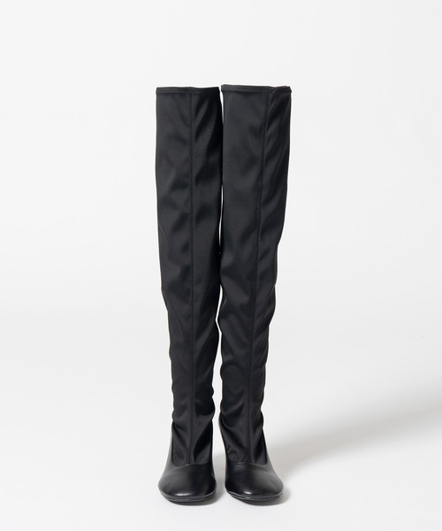 PRANK PROJECT(プランクプロジェクト)の「【2026Autumn Pre-Order】ファブリックコンビストレッチロングブーツ / Fabric Combination Stretch Long Boots(ブーツ・レディース・ブラック・38/37/36)」の8枚目の写真