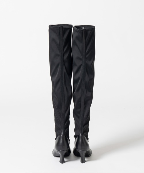 PRANK PROJECT(プランクプロジェクト)の「【2026Autumn Pre-Order】ファブリックコンビストレッチロングブーツ / Fabric Combination Stretch Long Boots(ブーツ・レディース・ブラック・38/37/36)」の10枚目の写真