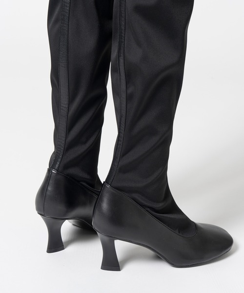 PRANK PROJECT(プランクプロジェクト)の「【2026Autumn Pre-Order】ファブリックコンビストレッチロングブーツ / Fabric Combination Stretch Long Boots(ブーツ・レディース・ブラック・38/37/36)」の12枚目の写真