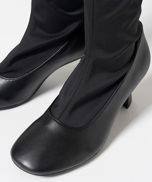 PRANK PROJECT(プランクプロジェクト)の「【2026Autumn Pre-Order】ファブリックコンビストレッチロングブーツ / Fabric Combination Stretch Long Boots(ブーツ・レディース・ブラック・38/37/36)」の11枚目の写真