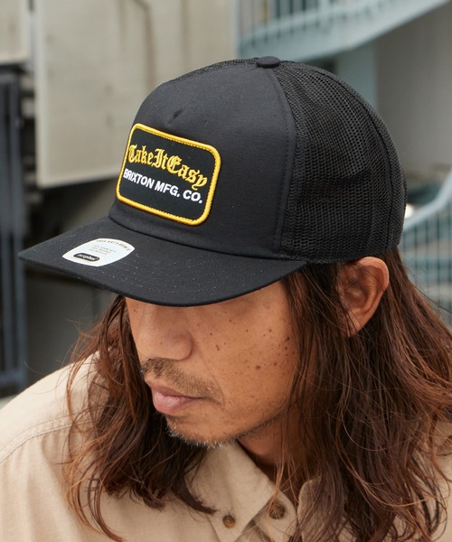 BRIXTON（ブリクストン）の「BRIXTON/ブリクストン  TAKE IT EASY C NP TRUCKER ミディアムプロファイル ブランドパッチ フラットバイザー メッシュ トラッカーキャップ  ストリートメンズ 2026年 夏 夏服（キャップ・メンズ・ライトブルー/ブラック・ONE SIZE）」の7枚目の写真